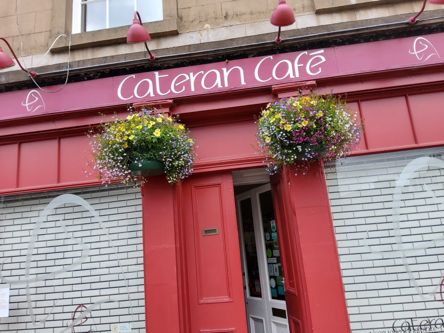 Outside the Cateran Café, Blairgowrie, which is on sale for £55,000.