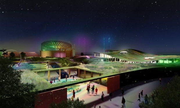 An artist's impression of The Dundee Eden Project, which is expected to bring thousands of visitors to the area. Image: The Eden Project.