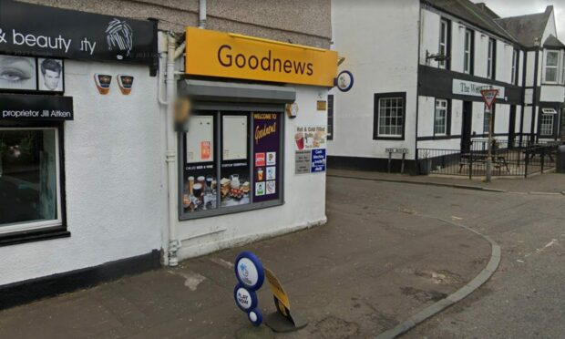 The assault happened in Good News, Broad Street, Cowdenbeath. Image: Google.