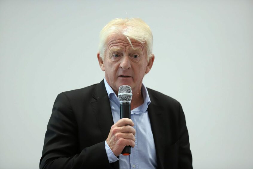 Dundee FC launch The Dundee Academy CIC. Technical director Gordon Strachan pictured speaking. Image: Derek Gerrard Photography.