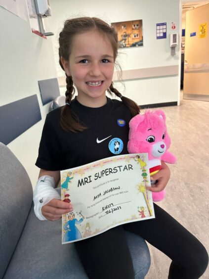 Forfar girl Anya Jacobson has fought a successful battle with cancer.
