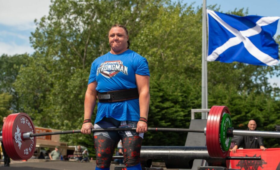 Izzy Tait from Dundee lifted 250kg in the maximum deadlift event at Scotland's Strongest Woman - this was the largest weight she lifted on the day.