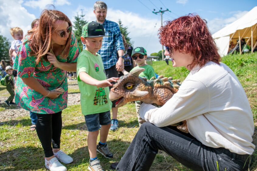 Dinosaurs at Brechin Caledonian railway.