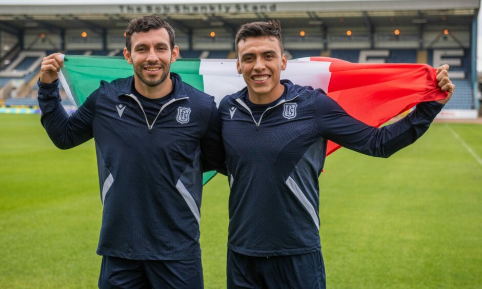Antonio Portales and Diego Pineda arrived at Dens Park this week. Image: Kim Cessford/DCT