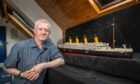Stephen Page and a Lego Titanic. Image: Kim Cessford/DC Thomson
