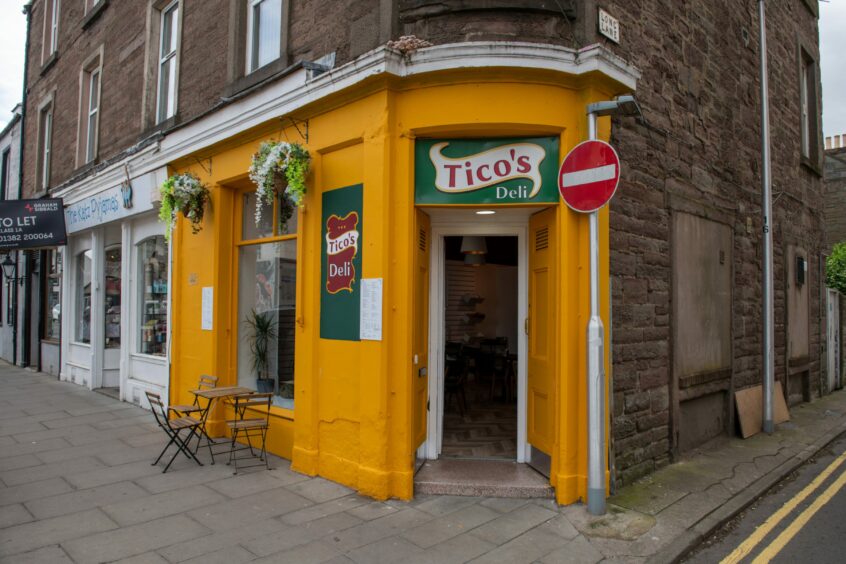 An external view of Tico's Deli in Broughty Ferry