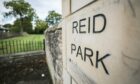 A sign for Reid Park in Forfar.
