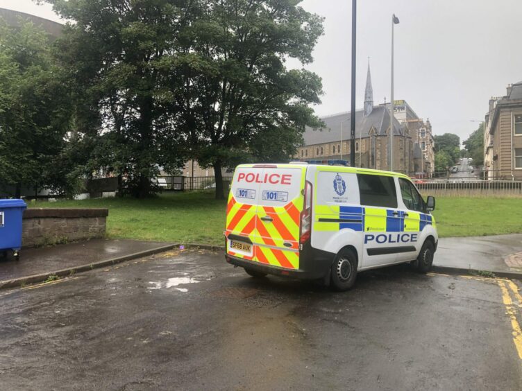 Police on Constitution Road, Dundee