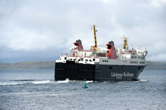 The Isle of Lewis ferry leaving Oban bay. Image: Sandy McCook/DC Thomson.