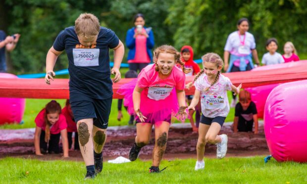 Pretty Muddy event as part of the Race for Life in Dundee today.
