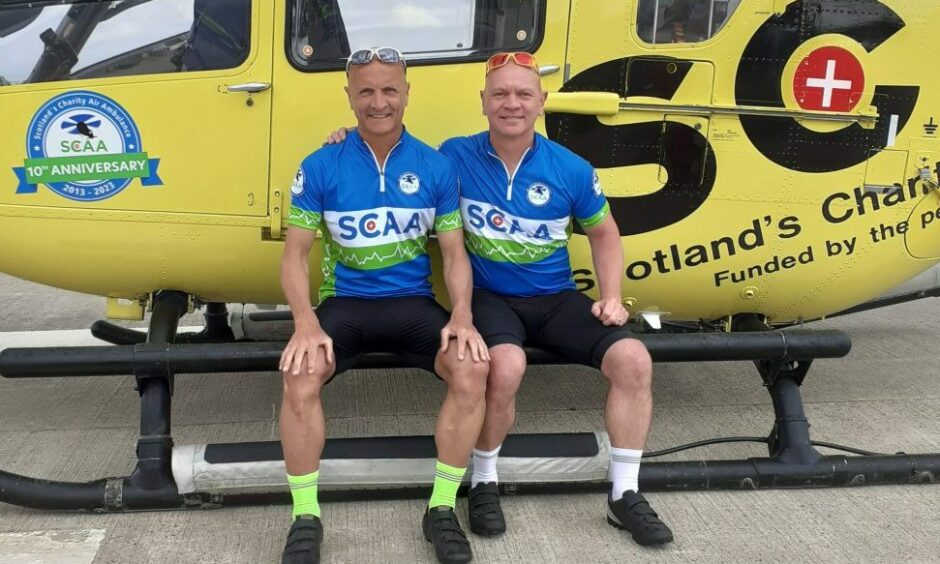 George and John Salmond are cycling from Perth to London for SCAA.
