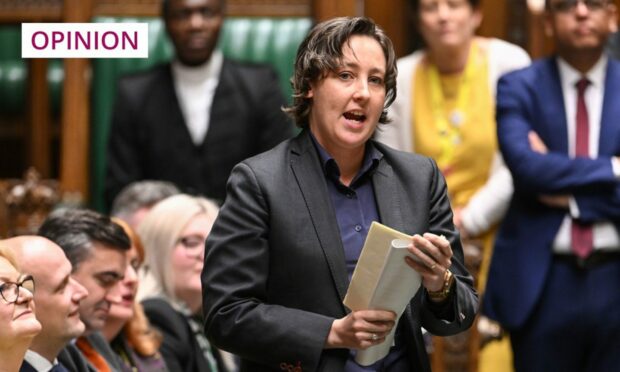 SNP MSP Mhairi Black speaking in the House of Commons.