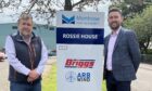 Tom Hutchison of Montrose Port and Arran Bell from ARB Wind. Image: Briggs Marine