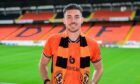 Declan Gallagher is presented as a Dundee United player at Tannadice