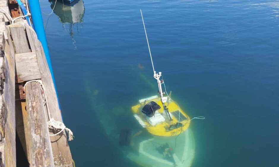 The sunken Tina Louise fishing boat in Methil Harbour