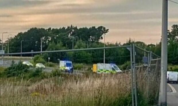 A large police presence was spotted on Hendry Road in Kirkcaldy after the crash. Image: Fife Jammer Locations/FJL Services Date; 30/07/2023