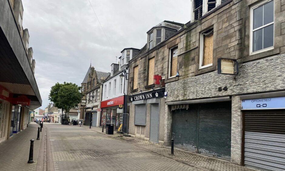 Leven High Street is still recovering from two fires last November. 