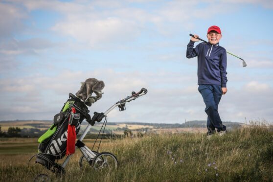 Jayden Graham on Montrose links where he is honing his talent. Image: Mhairi Edwards/DC Thomson