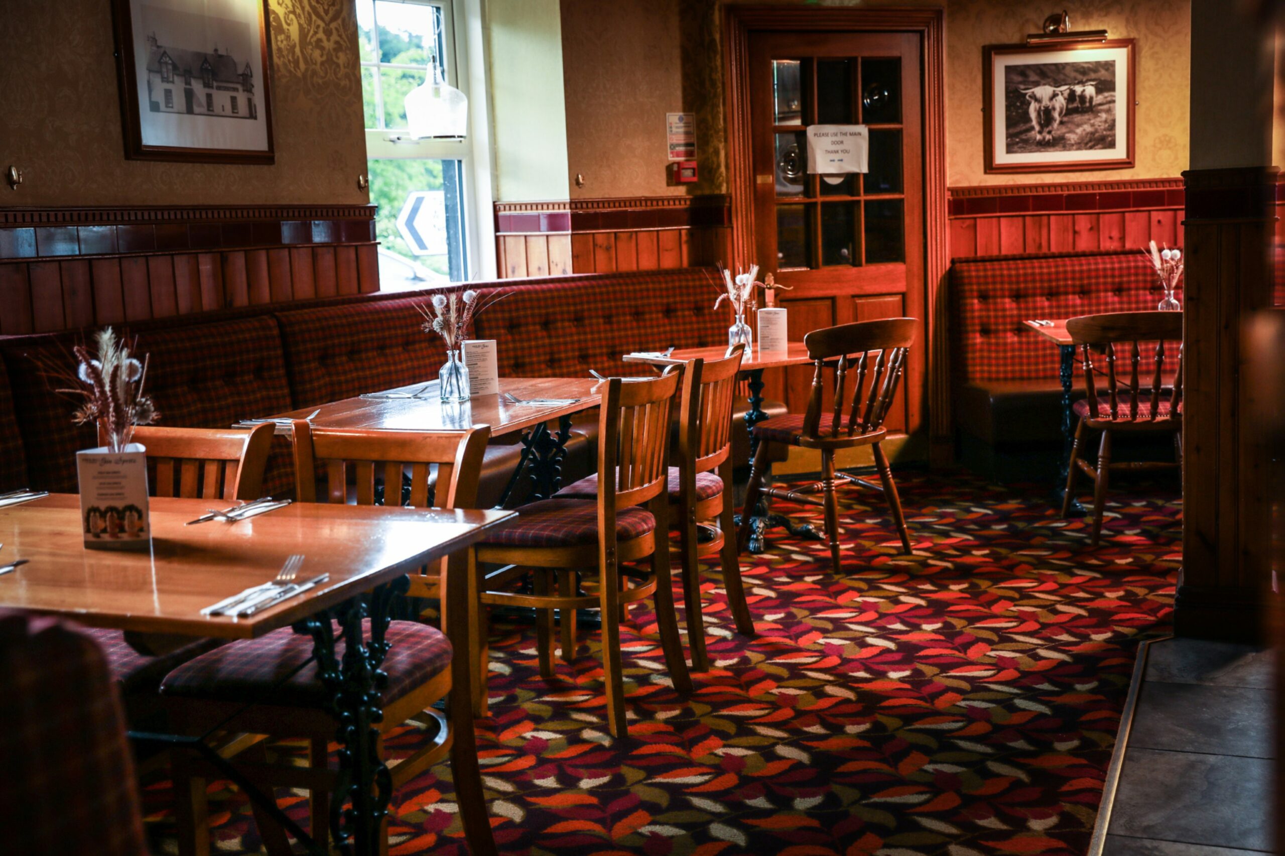 The dining area inside St Michaels Inn, which is now set to temporarily close.
