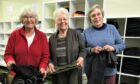 Volunteers Muriel Drummond, Alice Smart and Margaret Cousins at the St Margaret's Parish Church pop-up shop.