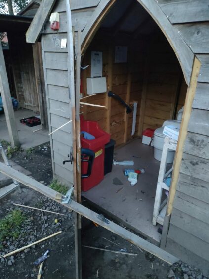 A shed was also broken into. Image: Supplied by Methilhill Community Children's Initiative.