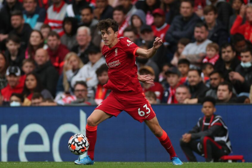 Owen Beck in action for Liverpool. Image: Shutterstock.