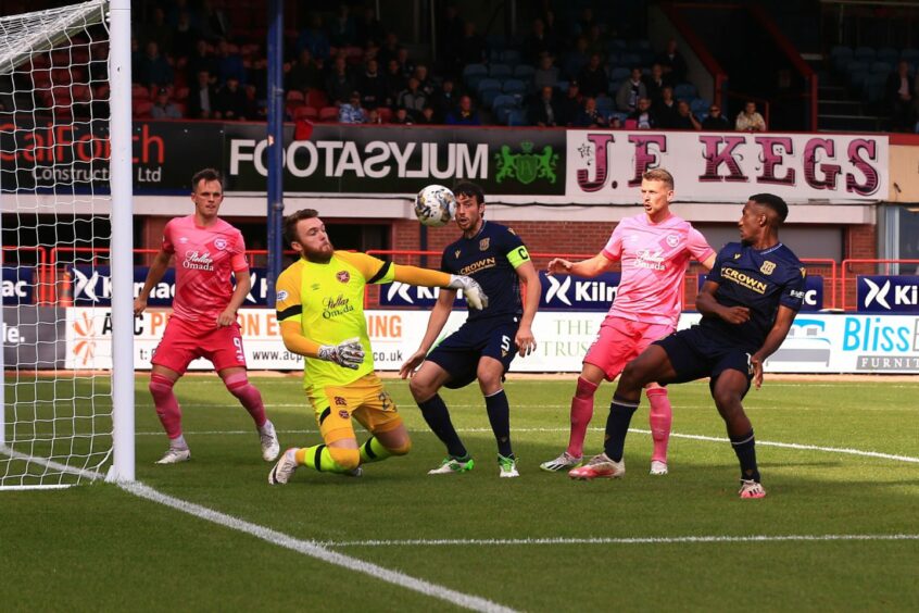 Zach Robinson is denied by Zander Clark. Image: David Young/Shutterstock.