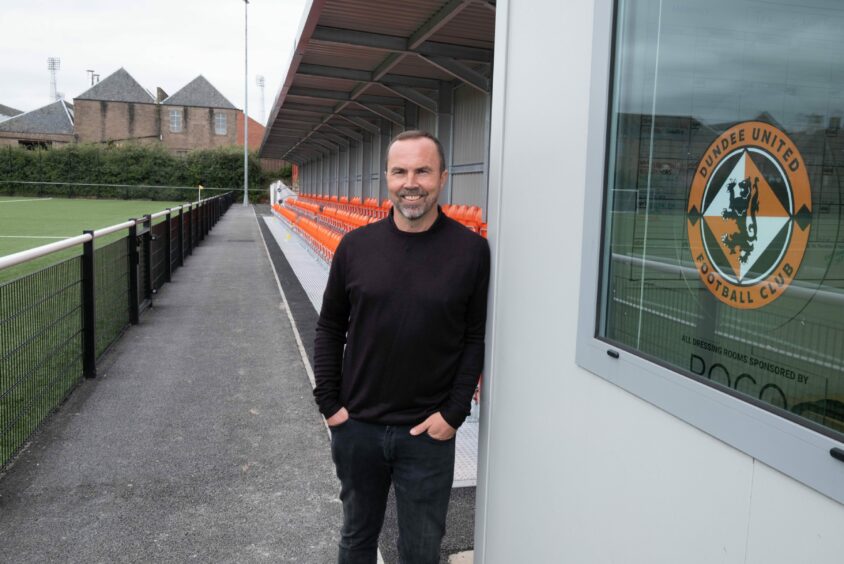 Paul Cowie at Dundee United's new look Foundation Park.