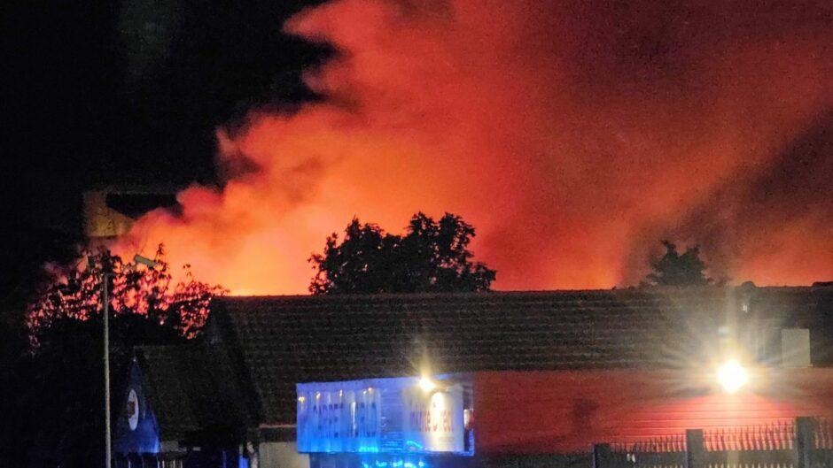 The fire at Wester Gourdie Industrial Estate