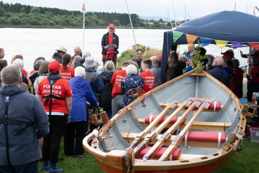 Forfar skiff Mary Campbell launch.