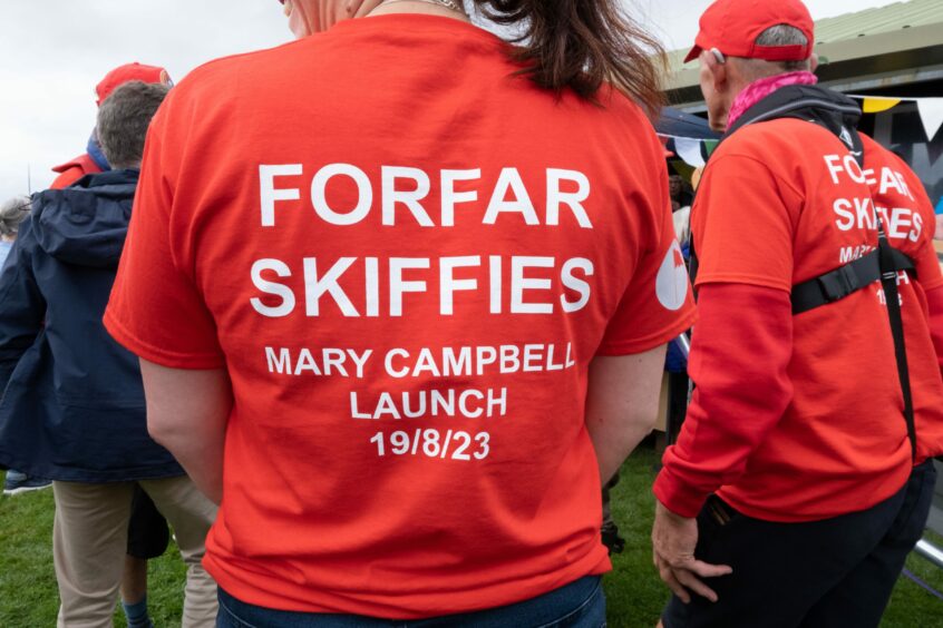 Forfar skiff Mary Campbell launch.