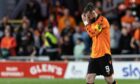 A dejected Steven Fletcher at Tannadice while at Dundee United