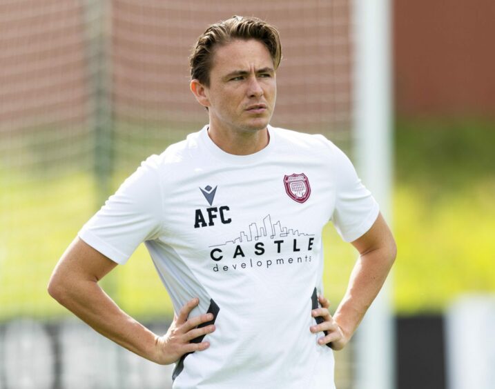 Scott Allan training for Arbroath FC