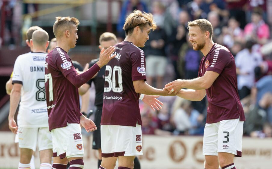 Hearts hammered Partick Thistle in the League Cup on Sunday.