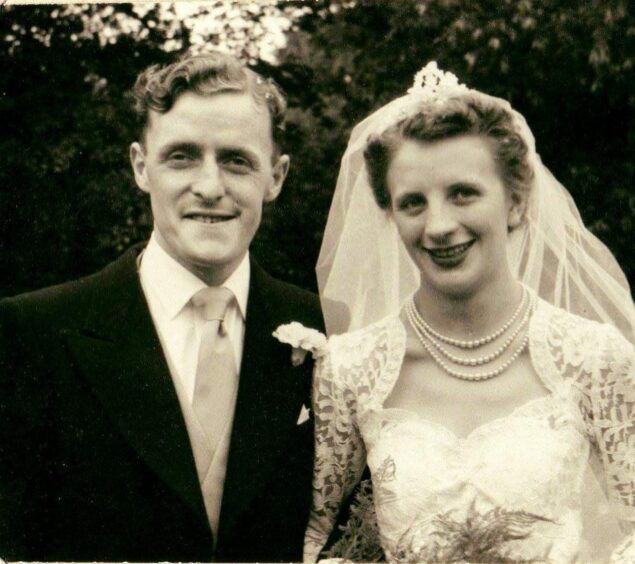 Ray and Lorna Armstrong on their wedding day. 