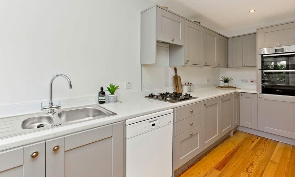 Kitchen at 2A Lumbo Farm Steadings near St Andrews.