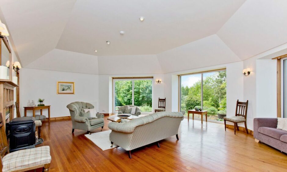 The living room at 2A Lumbo Farm Steadings near St Andrews.