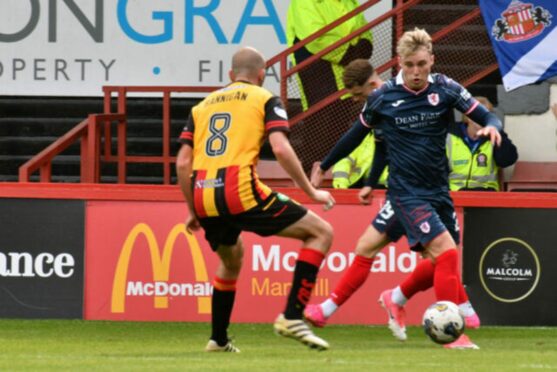 Ethan Ross came off the bench versus Partick Thistle to set up two goals. Image: Raith Rovers.