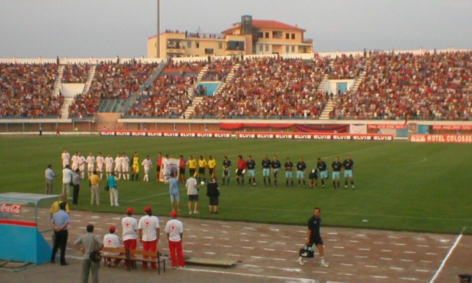 Dundee line up against Vllaznia Shkoder in 2003.