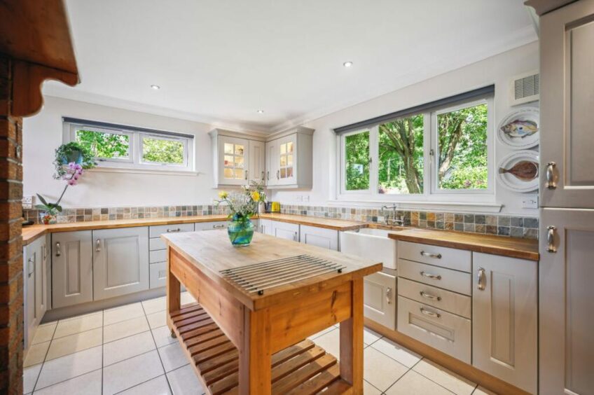 The country style kitchen at the Blairgowrie home