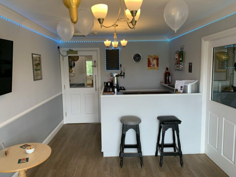 The interior of the Back n' Forth in-house pub at the Methil care home