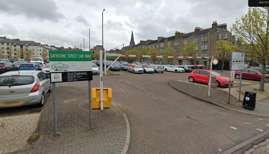 The Catherine Street car park in Dundee is around 10 minutes from the stadiums