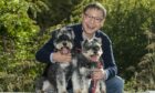 Professor Chim Lang with his two schnauzer dogs Bella and Bowie. Image: Alan Richardson