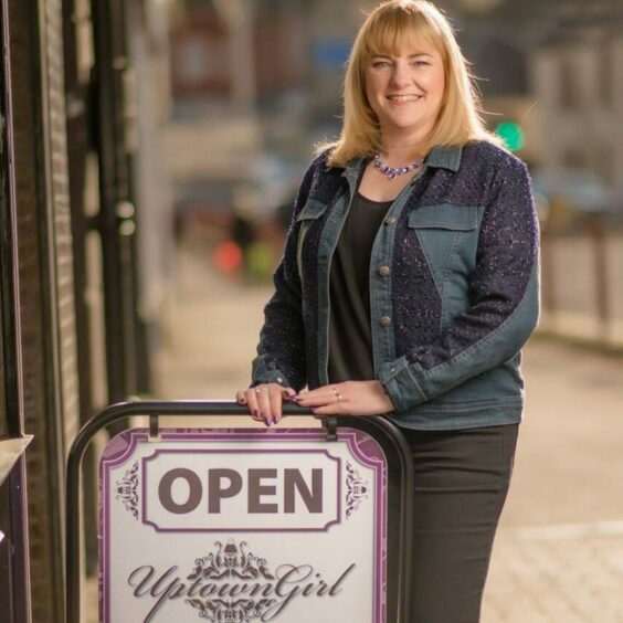 Jean Young owner of Uptown Girl in Cowdenbeath.