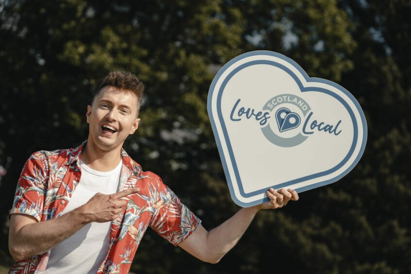 TV weatherman Sean Batty is supporting Scotland Loves Local Week.