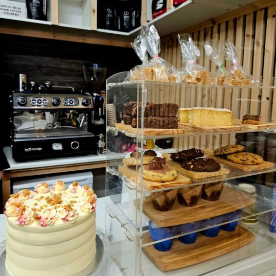 Just some of the ever changing cakes and cookies on offer each day at Kirkcaldy's newest coffee shop.