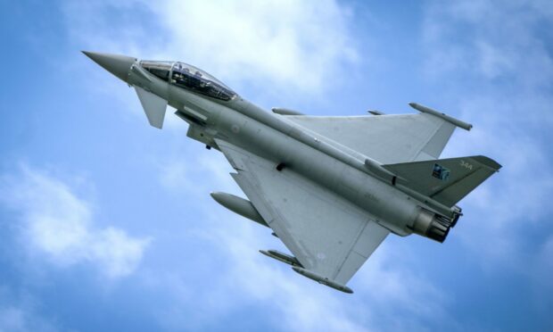 Why Typhoon fighter jets were seen flying low over Fife and Angus