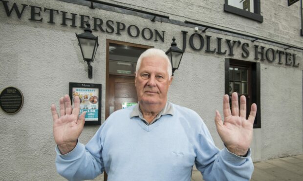 Derek Jamieson entered Jolly's Hotel on Tuesday to discover he was barred after an incident a few weeks earlier.