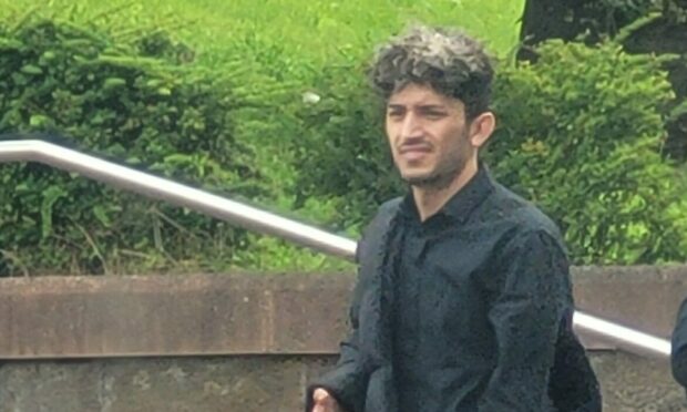 Sextortionist Falak Khan at Dundee Sheriff Court. Image: Gordon Currie