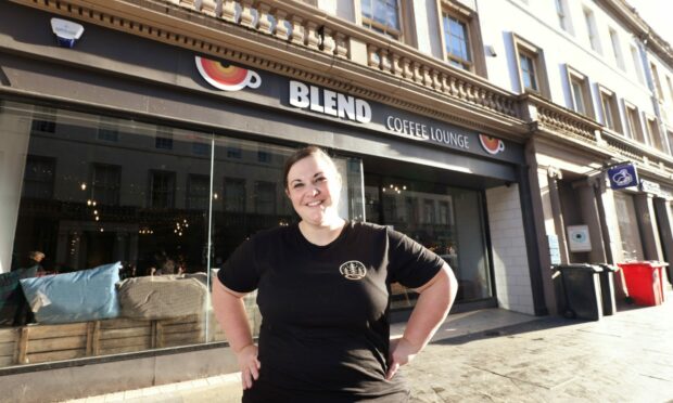 Blend Coffee manager Melanie Ward outside the shop.